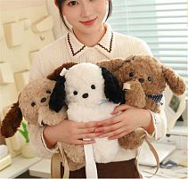 М`який рюкзак M 18549 3 види, “Песик”, 2 ремінці, 1 відділення, в пакеті, ВИДАЄТЬСЯ ТІЛЬКИ МІКС ВИДІВ