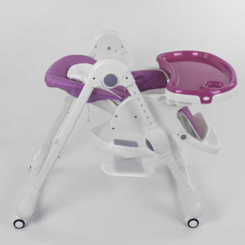 Стільчик для годування немовлят Toti W-62005 (м'який PU, м'який вкладиш, 4 колеса, знімний столик, в коробці) фото 4
