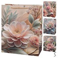 Пакет подарунковий паперовий M "Flower garden" 26*32*12см Stenson R34819-M