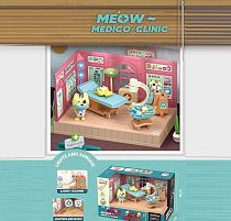 Набір меблів HY 109 C1 “Медичний кабінет”, підсвічування, мелодії, фігурки тварин, муляжі медичних інструментів, меблів та обладнання, в коробц