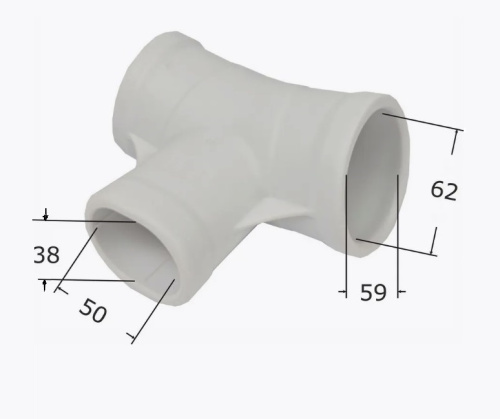 З'єднувач каркаса Intex 12803 (T-подібний, до каркасних круглих басейнів серії Prism Frame Ø549, Ø610, Ø732 см) фото 4