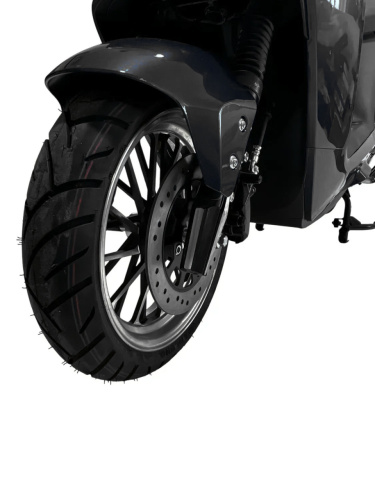 Електроскутер Aima GTX Black (колеса: Ø12", акб: 72V/30Ah/Li-ion/з'ємна, мотор: 2000W, пробіг на одному заряді до 80 км, до 70 км/год, чорний) фото 2
