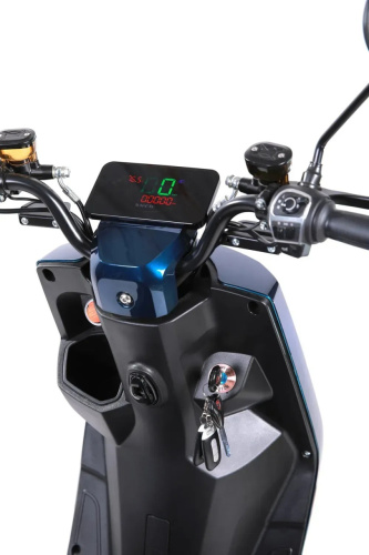 Електроскутер Aima M4 Blue (колеса: Ø12", акб: 72V/30Ah/Li-ion/з'ємна, мотор: 2000W, пробіг на одному заряді до 80 км, до 70 км/год, синій) фото 6