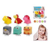 Гра для ванни XLJ 08-93 6 штук, тваринки, пискавки, у пакеті