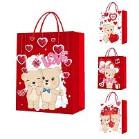 Пакет подарунковий паперовий M "Teddy Love 3D" 26*32*12см Stenson R96913-M