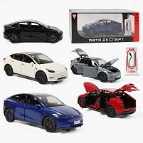 Машинка RS-81104 "Авто Експерт", 5 кольорів, електромобіль, зарядна станція, металопластик, масштаб 1:24, звук, світло, інерція, відчиняються две