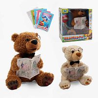 Ведмедик казкар 31515-1 2 види, "WToys", ОЗВУЧ. УКР. МОВОЮ, 15 аудіоказок, 5 карток із казками, скоромовки та звуки, кнопки на лапках, в коробці
