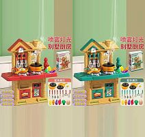 Кухня 839-011 2 кольори, висота 45 см, світло, звуки приготування, парогенератор, помпова подача води, посуд, продукти, кухонне приладдя, в короб