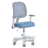 Крісло дитяче Bambi M 6174-4 (колеса: 5 шт, Ø5 см, гумове покриття, підлокітники, пластик/метал, спинка: тканина, синій/білий)