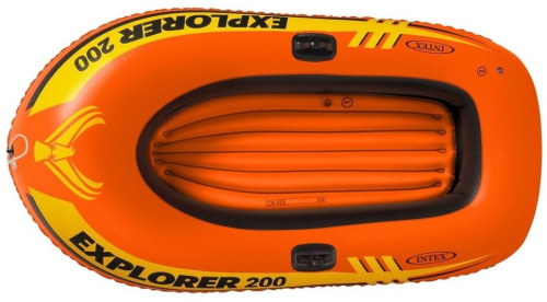Човен надувний Intex 58331 «Explorer 200 Set» (94*185 см, гребний, півторамісний, двокамерний, надувне дно, до 95 кг.) фото 3