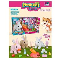 Улюбленець MC 1069 "Кролик", ходить, звуки, на батарейках, рухає вушками, аксесуари, гребінець, фен, в коробці