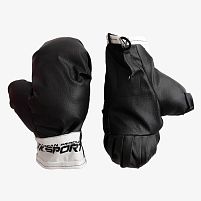 Боксерські рукавички Б-20718 колір чорні, 6 унцій "TK Sport", у пакеті