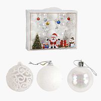 Новорічні прикраси C 67335 16 штук, кульки, D = 4,5 см, у слюді