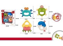 Набір брязкалець 668-99 4 штуки, морські мешканці, прорізувач, в коробці