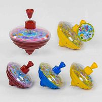 Дзиґа 878-3 А 4 кольори, з підсвічуванням, на батарейці, в сітці, ВИДАЄТЬСЯ ТІЛЬКИ МІКС ВИДІВ