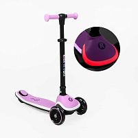 Самокат триколісний Best Scooter X2-90338 «Kick`n`roll» (колеса: передні Ø4.92"/заднє Ø3.15"/PU, рама: пластик/складна, підсвітка, до 25 кг)