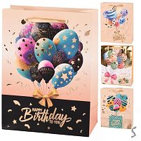Пакет подарунковий паперовий M "Happy Birthday" 26*32*10см Stenson R98083-M