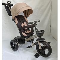 Велосипед дитячий триколісний Turbotrike MT 1001-1 Almond Beige (колеса: передні Ø26 см, задні Ø23 см, батьківська ручка, МР3, USB)
