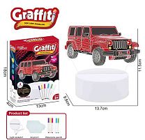 Нічник 26009 працює від мережі, підсвічування, 3 кольори світла, фломастери, USB кабель, в коробці