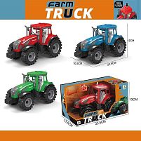 Трактор 0488-300 C 3 види, звуки, інерційний механізм, в коробці ВИДАЄТЬСЯ МІКС ВИДІВ