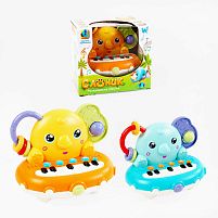 Розвивальне піаніно “Слоник” 78435 "WToys", ОЗВУЧУВАННЯ УКРАЇНСЬКОЮ МОВОЮ, казки, загадки, скоромовки, пісні, цифри, пальчикові ігри, мелодії,