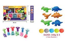 Кінетичний пісок 1903 A/D/H 3 види, 750 г, 5 кольорів, 14 форм, інструменти, в коробці, ВИДАЄТЬСЯ ТІЛЬКИ МІКС ВИДІВ