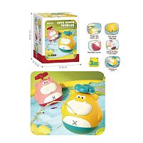 Гра для ванни BBQ 18005 2 кольори, “Бегемот”, механічний принцип роботи, нелягайко, знімне дно, в коробці