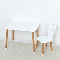 Комплект стіл і стілець "Зайчик" Bambi 04-027W (білий)