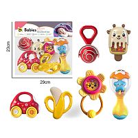 Набір брязкалець 8436-25 гумові прорізувачі, елементи, що брязкають, в пакеті