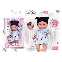 Пупс A 930 B висота: 33 см, голосовий чіп, імітація скляних очей, пустушка, взуття, в коробці
