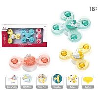 Брязкальце-спінер YL 1011 B “Морські мешканці”, 3 штуки, присоски, в коробці