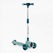 Самокат триколісний Skyper FG-05712 (колеса: передні Ø125 мм/заднє Ø100 мм/PU, підсвітка коліс, музика, гальмо: ножне/заднє, блакитний)