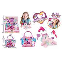 Тваринка в сумці DR 5141 “Поні”, висота: 18 см, сумка-переноска, пластикові очі, аксесуари, в коробці
