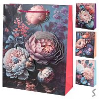 Пакет подарунковий паперовий S "Flowers 3D" 18*24*8.5см Stenson R34735-S