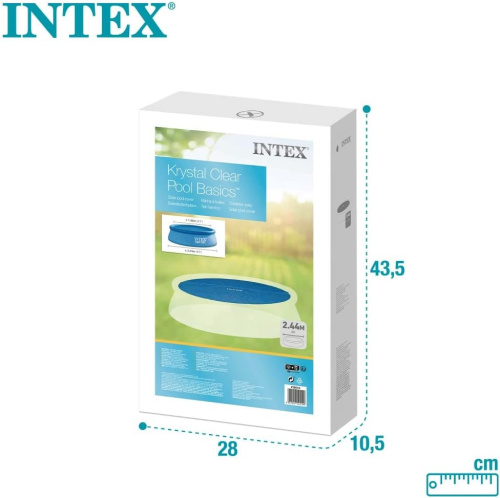 Теплозберігаюче покриття (солярна плівка) Intex 28010 (підходить до каркасних та надувних басейнів: Ø 244 см.) фото 6