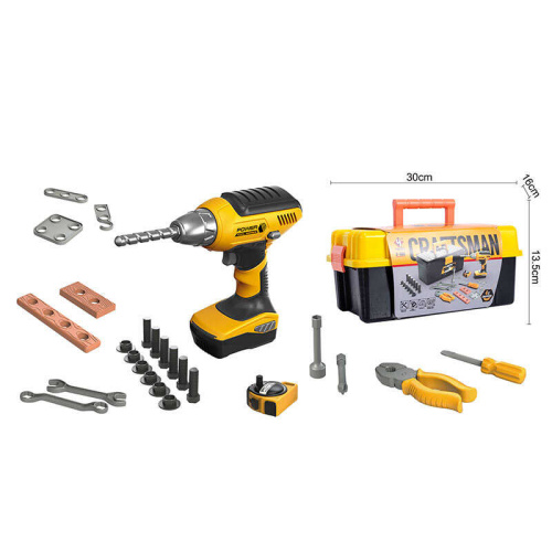 Набір інструментів T 033 функціональний шурупокрут, молоток, викрутка, пила, в боксі