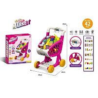 Супермаркет 922-155 42 елементи, пісні англ. мовою, підсвічування, візок для покупок, муляжі продуктів, наліпки, в коробці