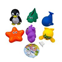 Набір пискавок 037-266 "Звірятка", 6 штук, в сітці