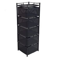 Етажерка на колесах "Cube" 5яр 30*30*85см Stenson R100113-BL