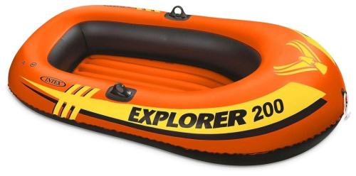 Човен надувний Intex 58330 «Explorer 200» (41*94*185 см, гребний, півторамісний, двокамерний, надувне дно, до 95 кг) фото 2