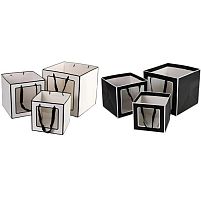 Пакет-коробка подарунковий S "Noir" 20*20*20см Stenson R42311-S