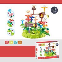 Конструктор 898-9105 51 деталь, "Квітковий сад", в коробці