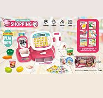 Касовий апарат C 668-39 підсвічування, звук, калькулятор, ваги, термінал для оплати карткою, сканер, продукти, купюри, в коробці