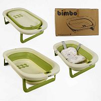 Ванна BM-60530 "Bimbo", 79х47х21 см, розкладна, клапан зливу, розкладні ніжки, електронний датчик температури, матрац, в коробці