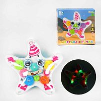 Музична іграшка "Морська зірочка" TK - 21203 "TK Group", ОЗВУЧУВАННЯ УКРАЇНСЬКОЮ МОВОЮ, підсвічування, колесо вільного ходу, рухомі шестерні, в к