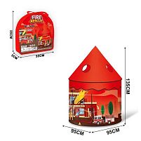 Дитячий ігровий намет-бдудиночок X-Toys 2038 ВВ-1 «Пожежники» (95*95*135 см, сумка)