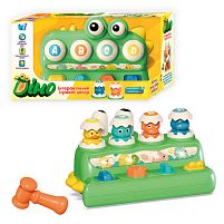 Ігровий центр 53179 "WToys", “Діно”, ОЗВУЧУВАННЯ УКРАЇНСЬКОЮ МОВОЮ, молоток, стукалка, пальчикова гра, підсвічування, пісня, в коробці