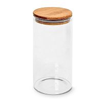 Банка з бамбуковою кришкою 950мл 8.5*18см Stenson R10866-18
