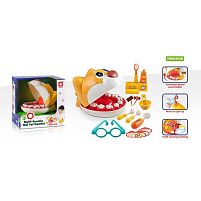 Набір стоматолога 832 16 елементів, підсвічування, інструменти, “пацієнт”, в коробці