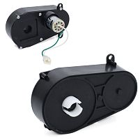 Рульовий редуктор для дитячого електромобіля в зборі з мотором Bambi Racer M 5846-ST GEAR (24V, 7000RPM, вісь: Ø13 мм, ↔ 14 см)